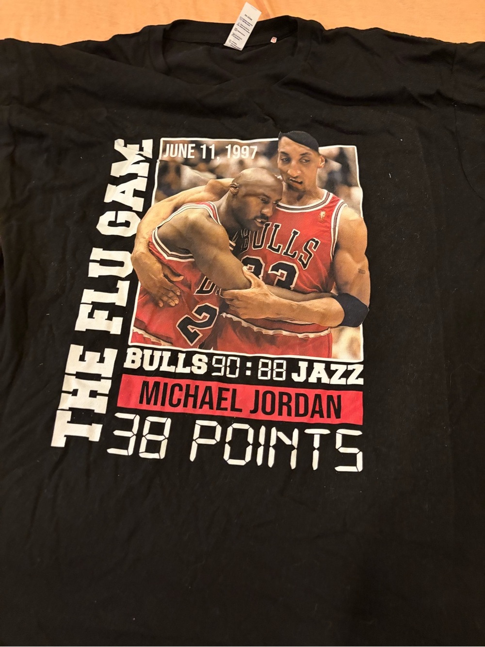 Michael Jordan "The Flu Game" Black Graphic Tee
